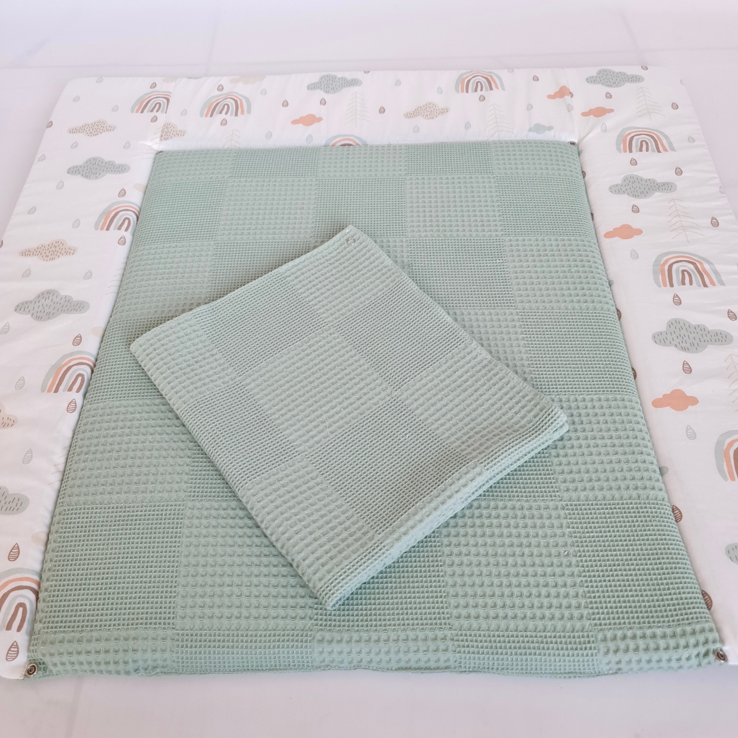 changing mat green rainbow
