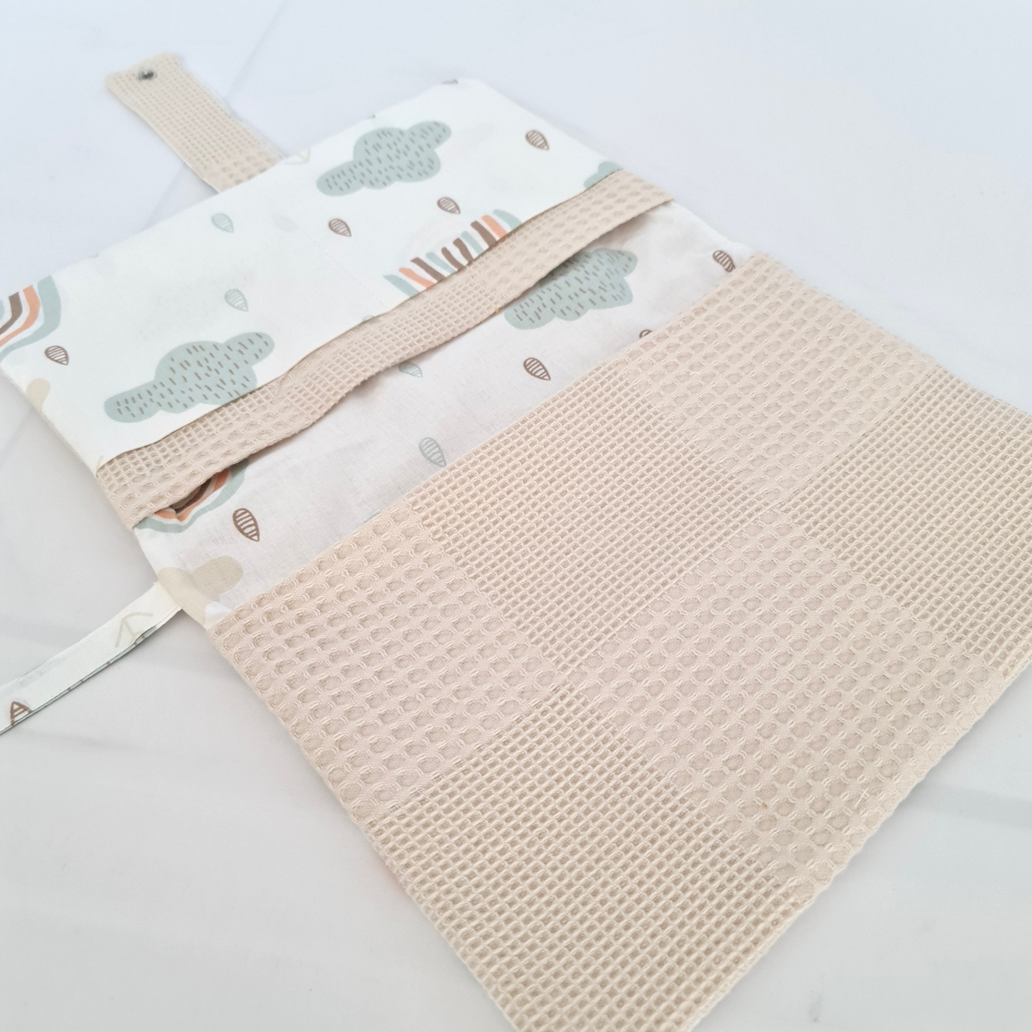 diaper bag classic light beige rainbow