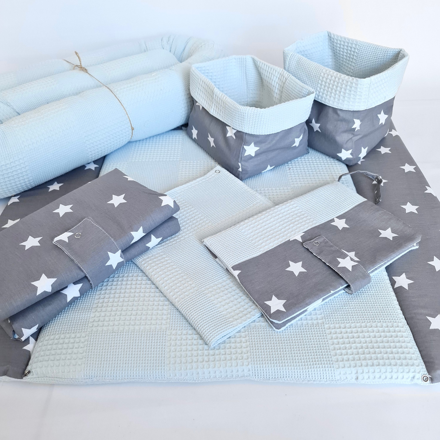 changing mat light blue stars