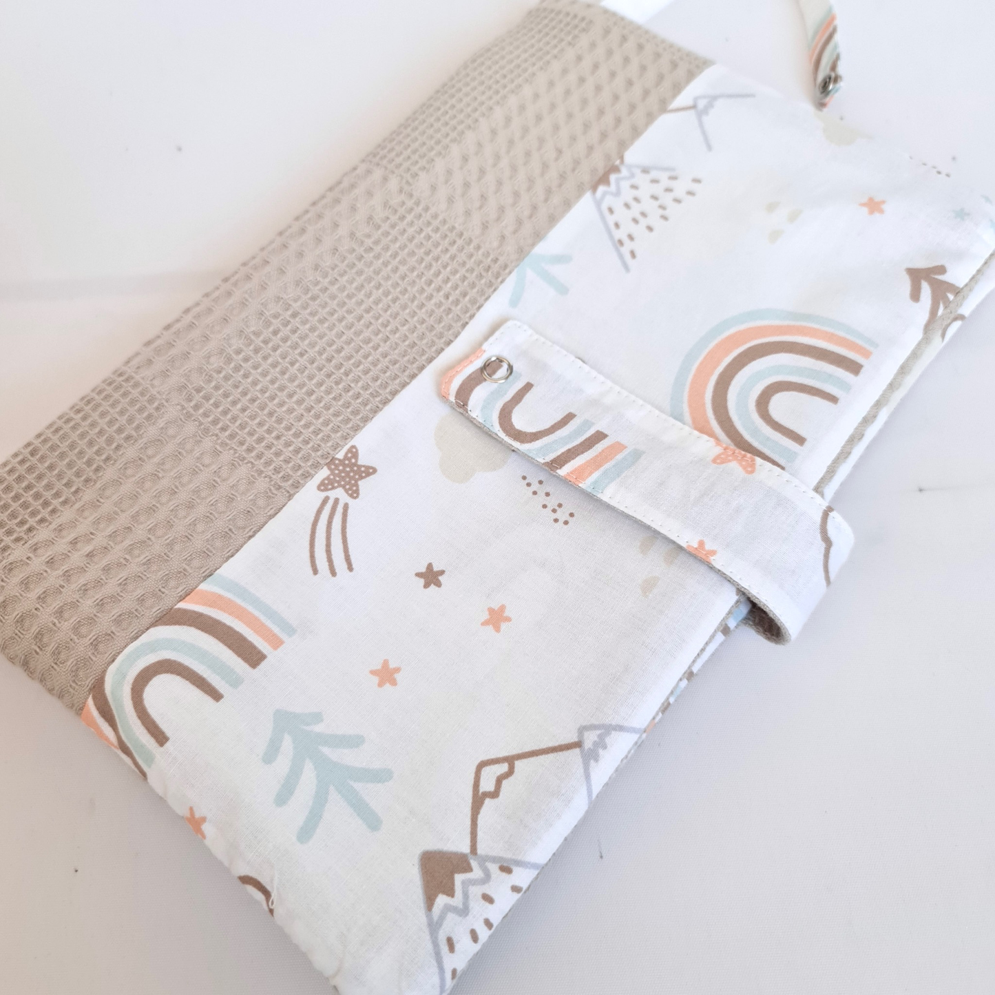 diaper bag classic taupe rainbow