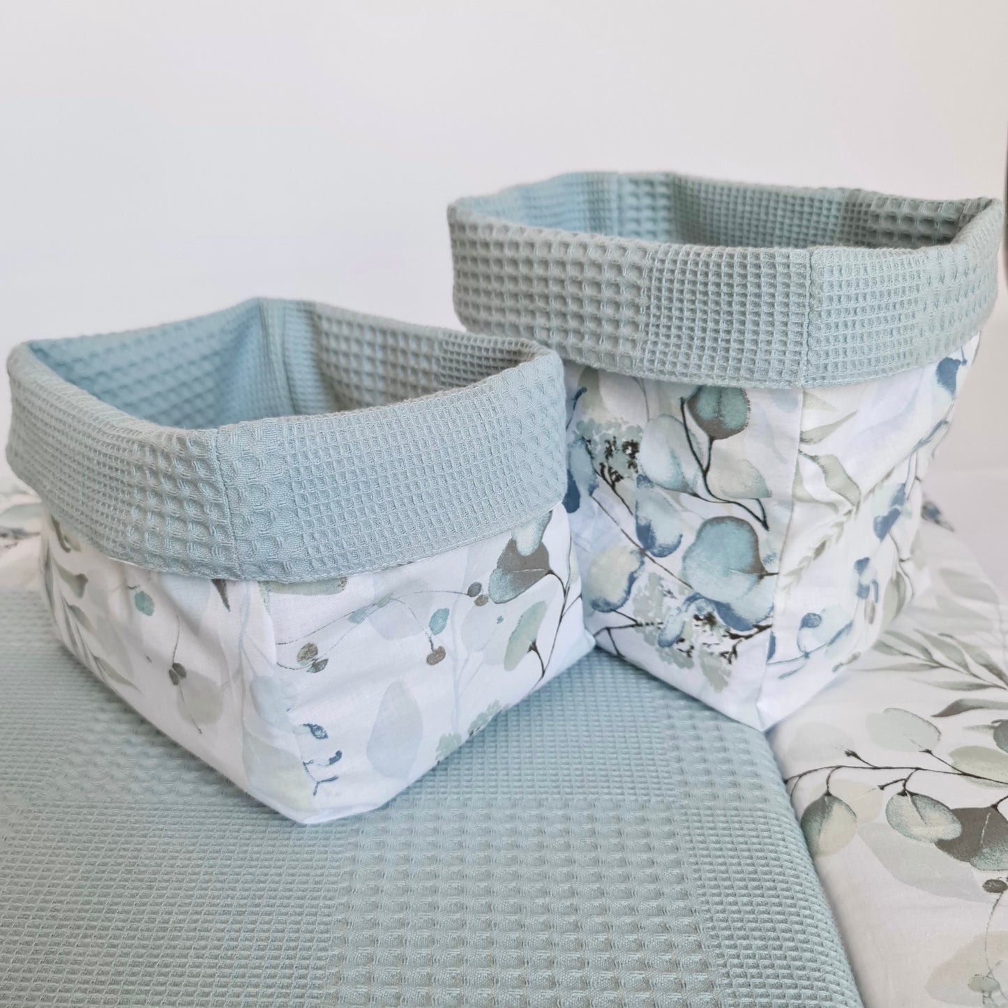 utensil basket petrol blue eucalyptus