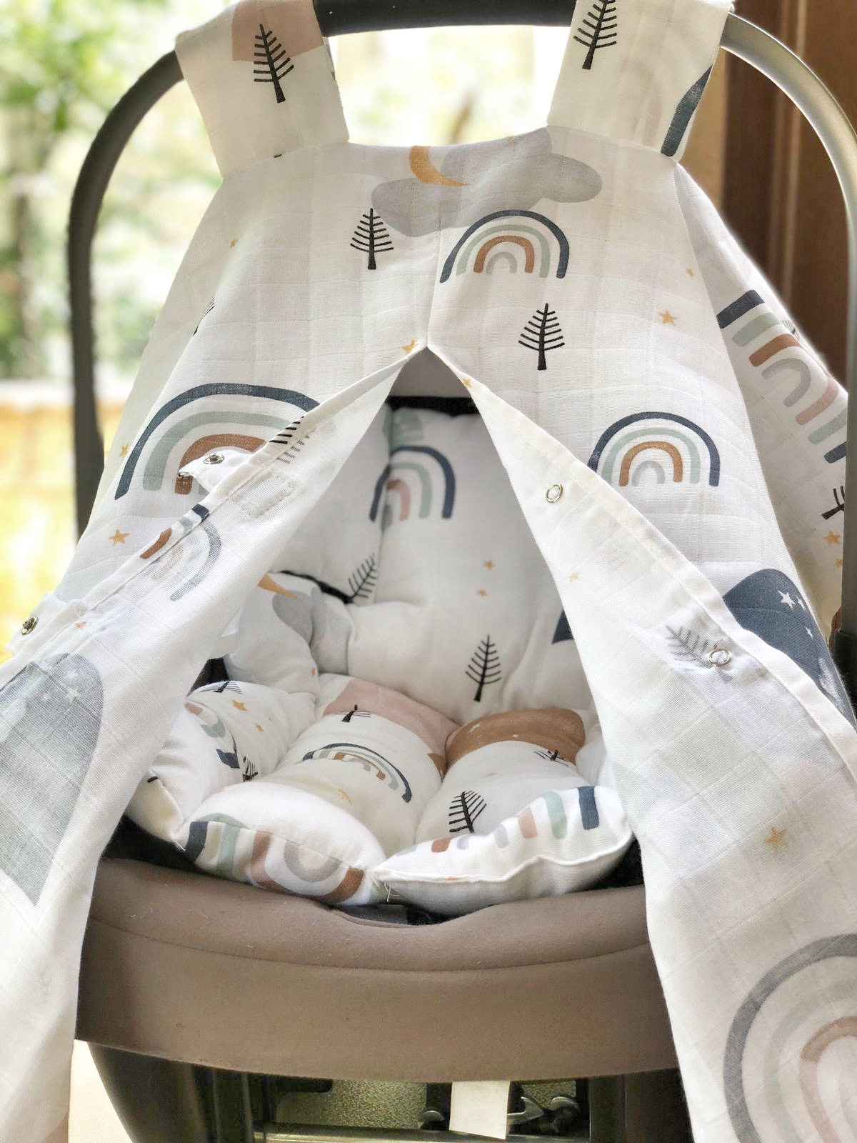 Baby Car Seat Set Rainbow and Mountains
