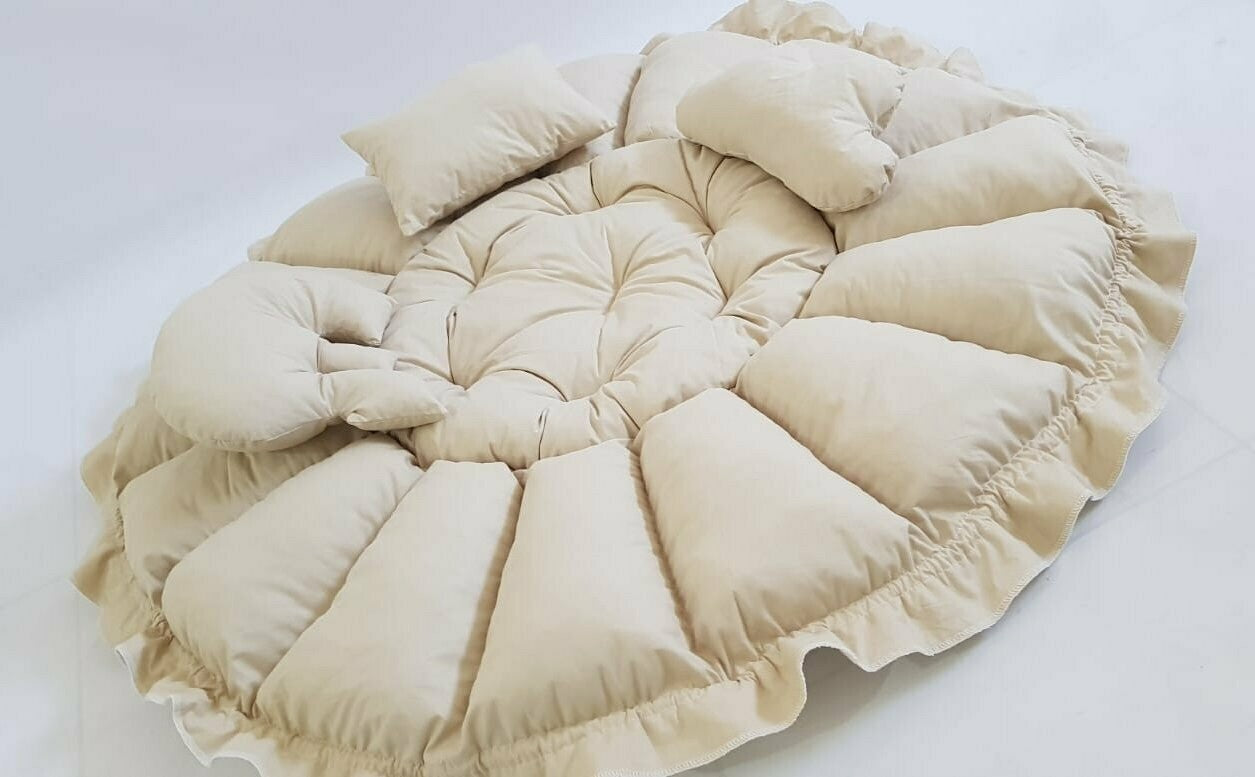 2in1 play mat / baby nest cream / beige