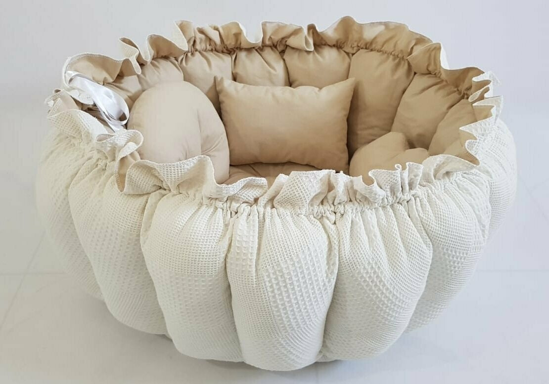 2in1 play mat / baby nest cream / beige