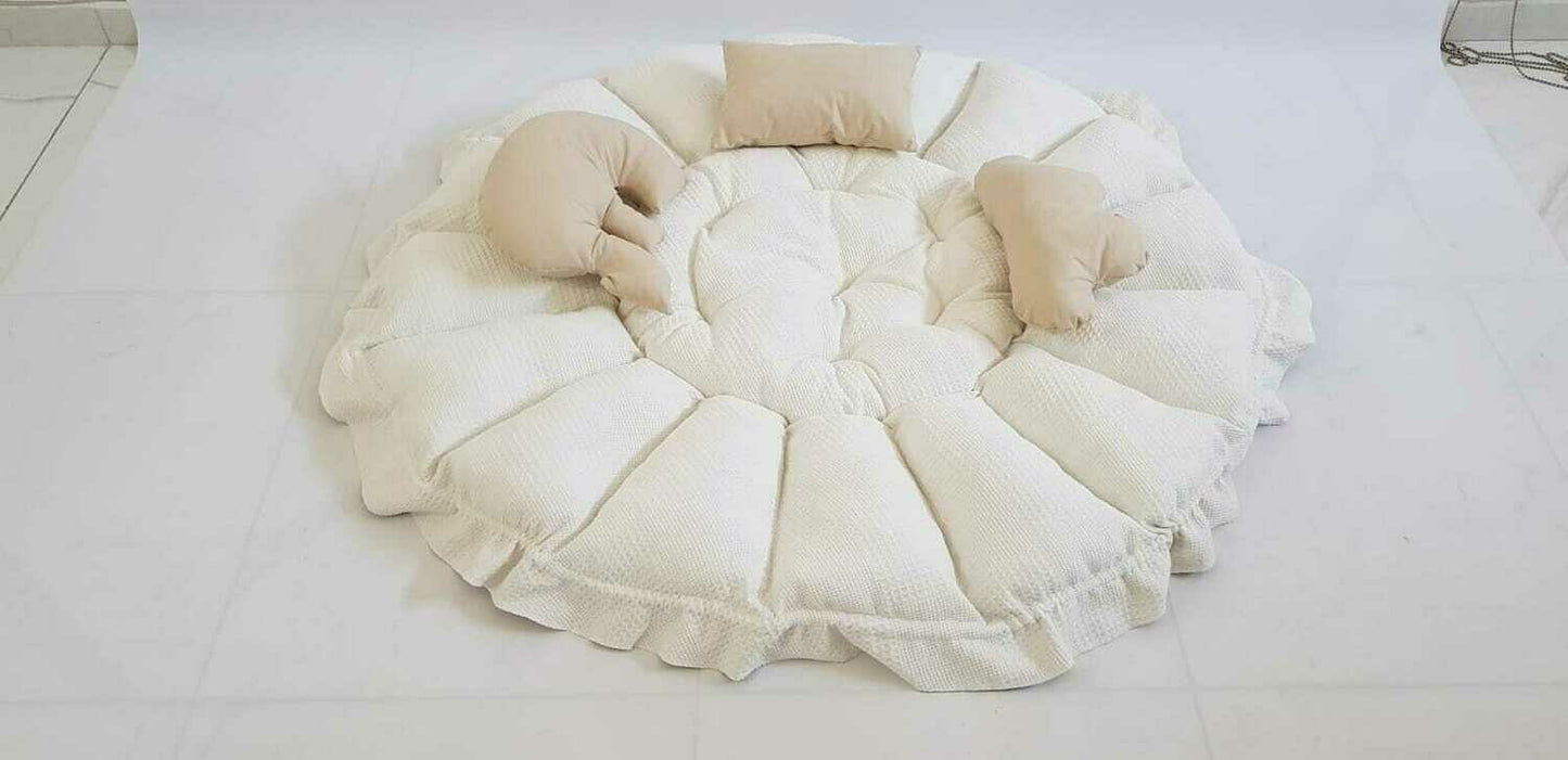 2in1 play mat / baby nest cream / beige