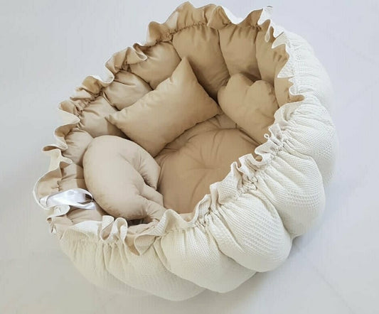 2in1 Spielmatte / Babynest Creme / Beige