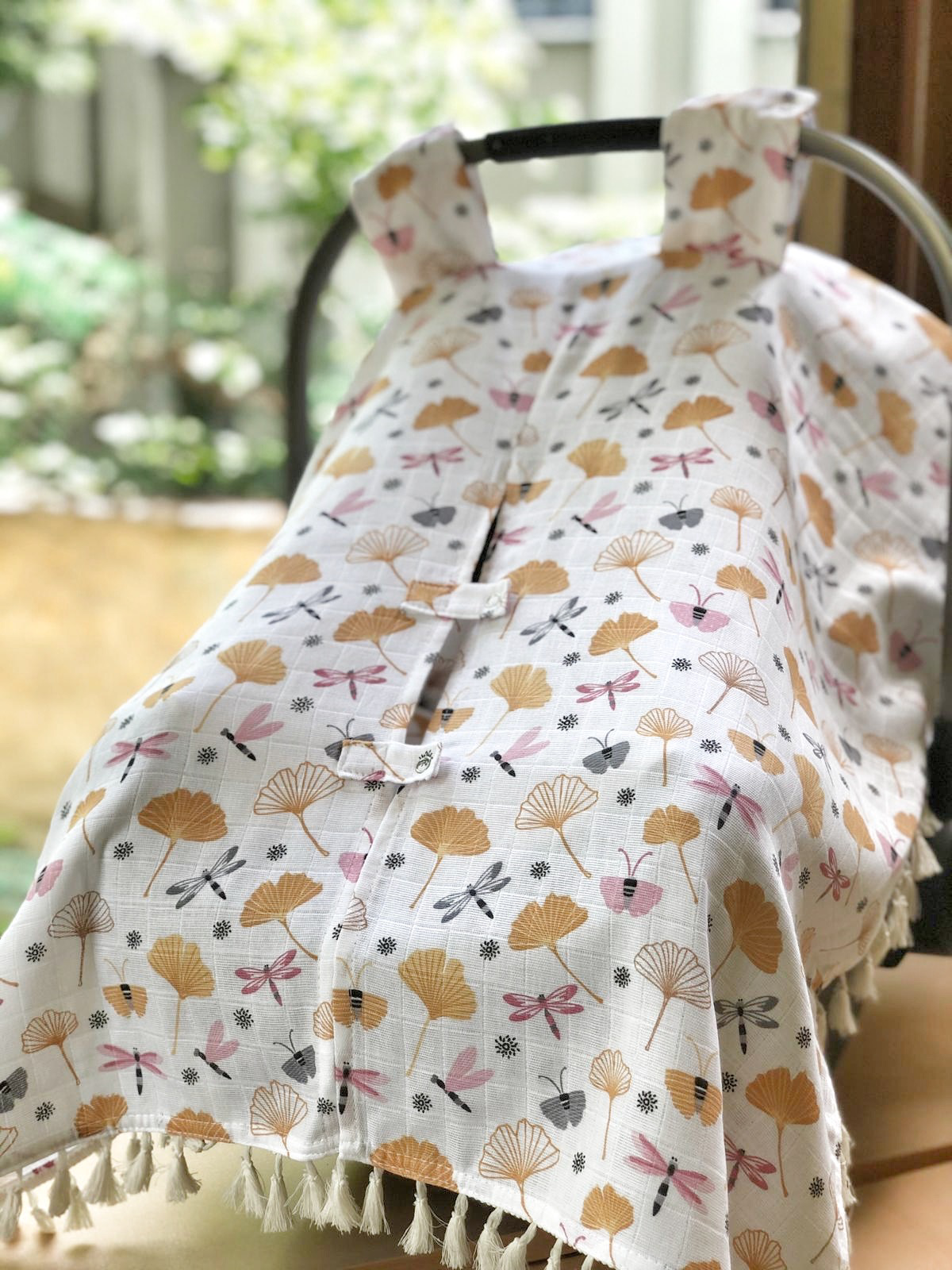 Baby Car Seat Set Orange Blossoms
