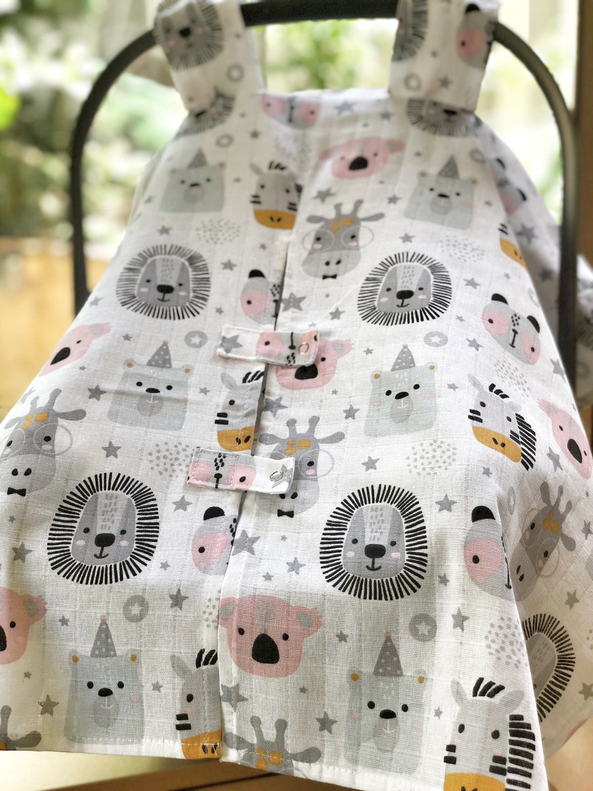 baby car seat set with animals