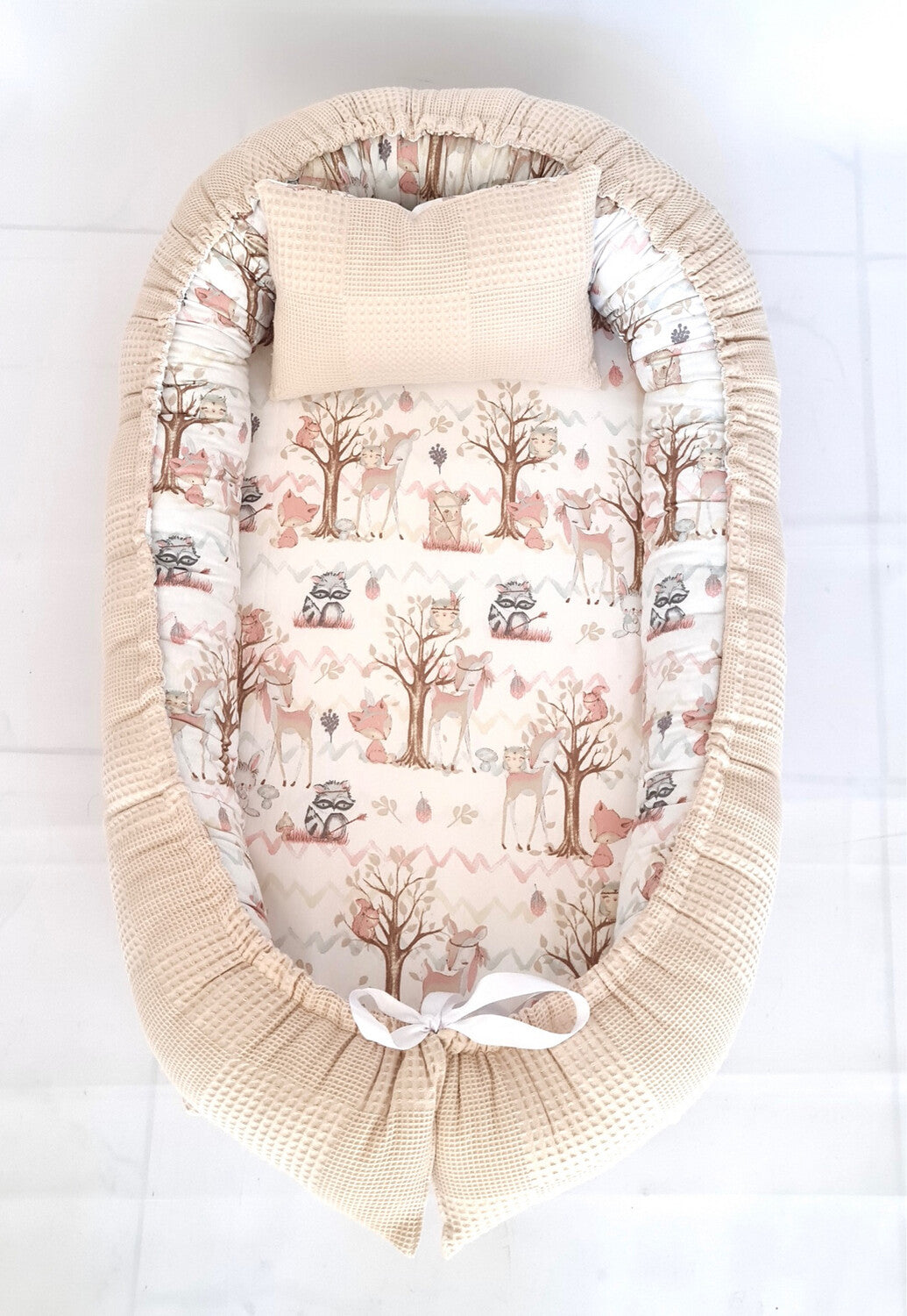 Babynestchen Beige Boho Waldtiere