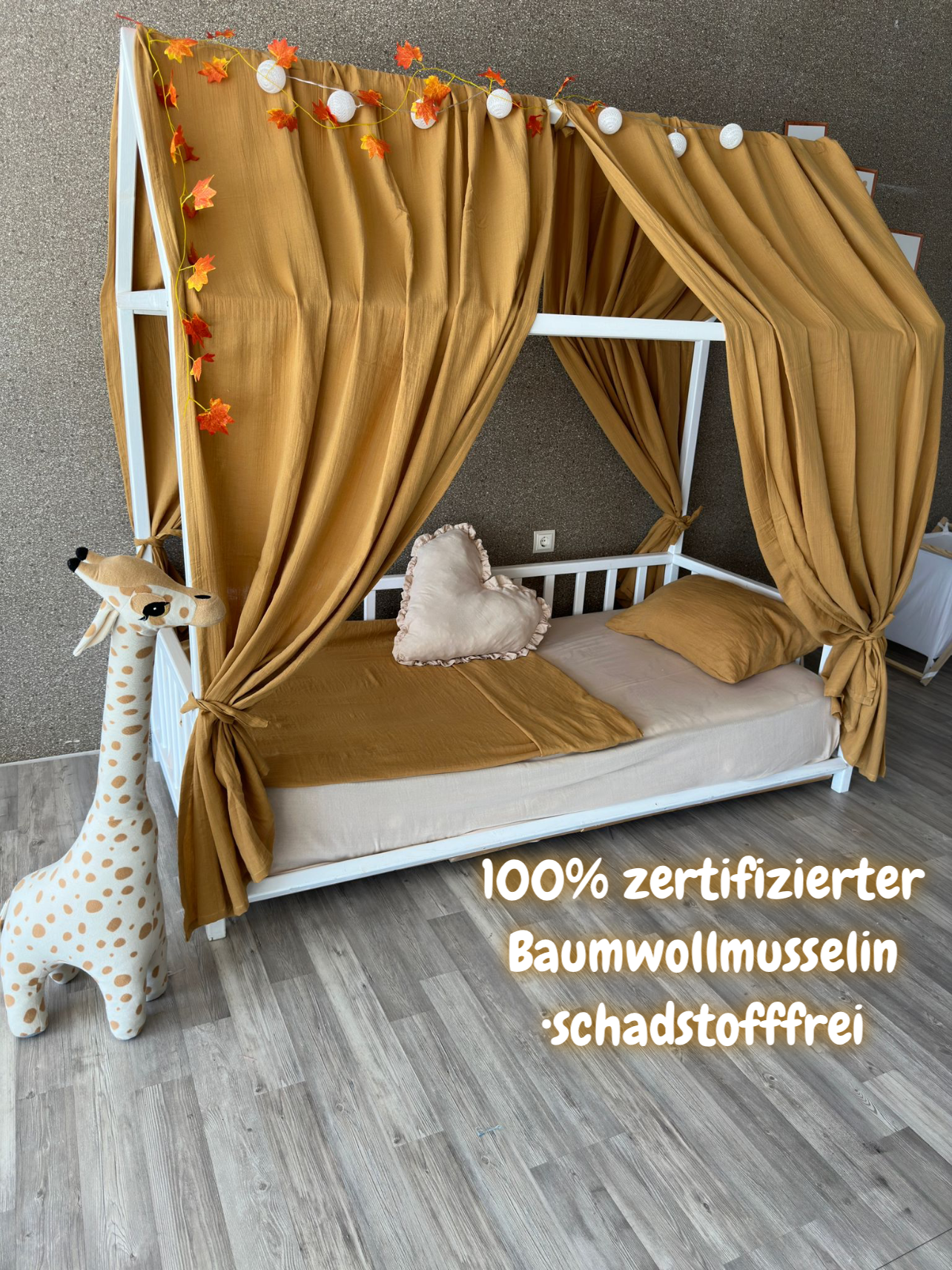 Muslin house bed - canopy camel