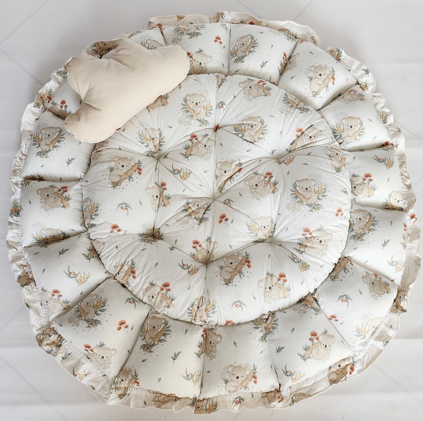 Velvet 2in1 play mat / baby nest cream koala