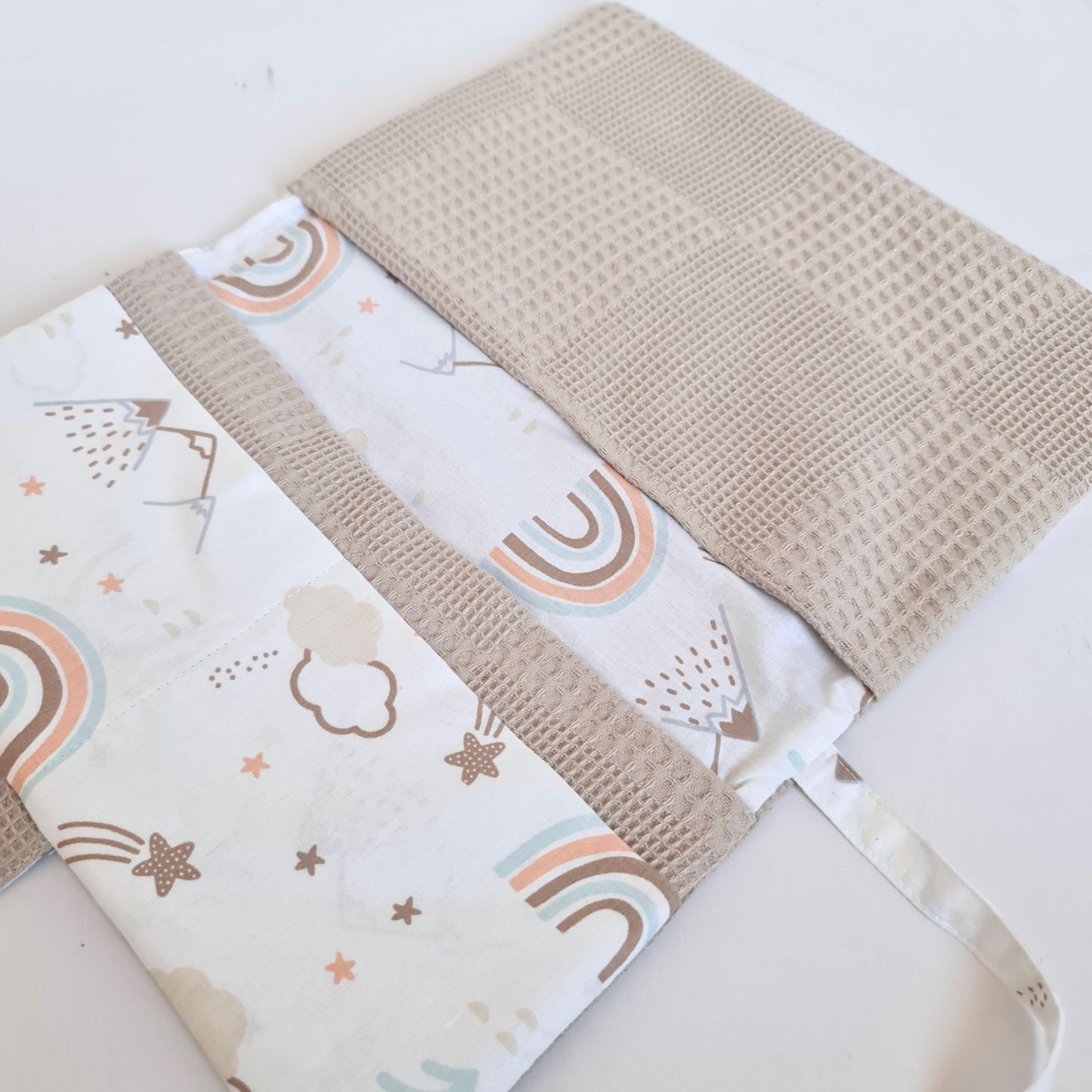 diaper bag classic taupe rainbow