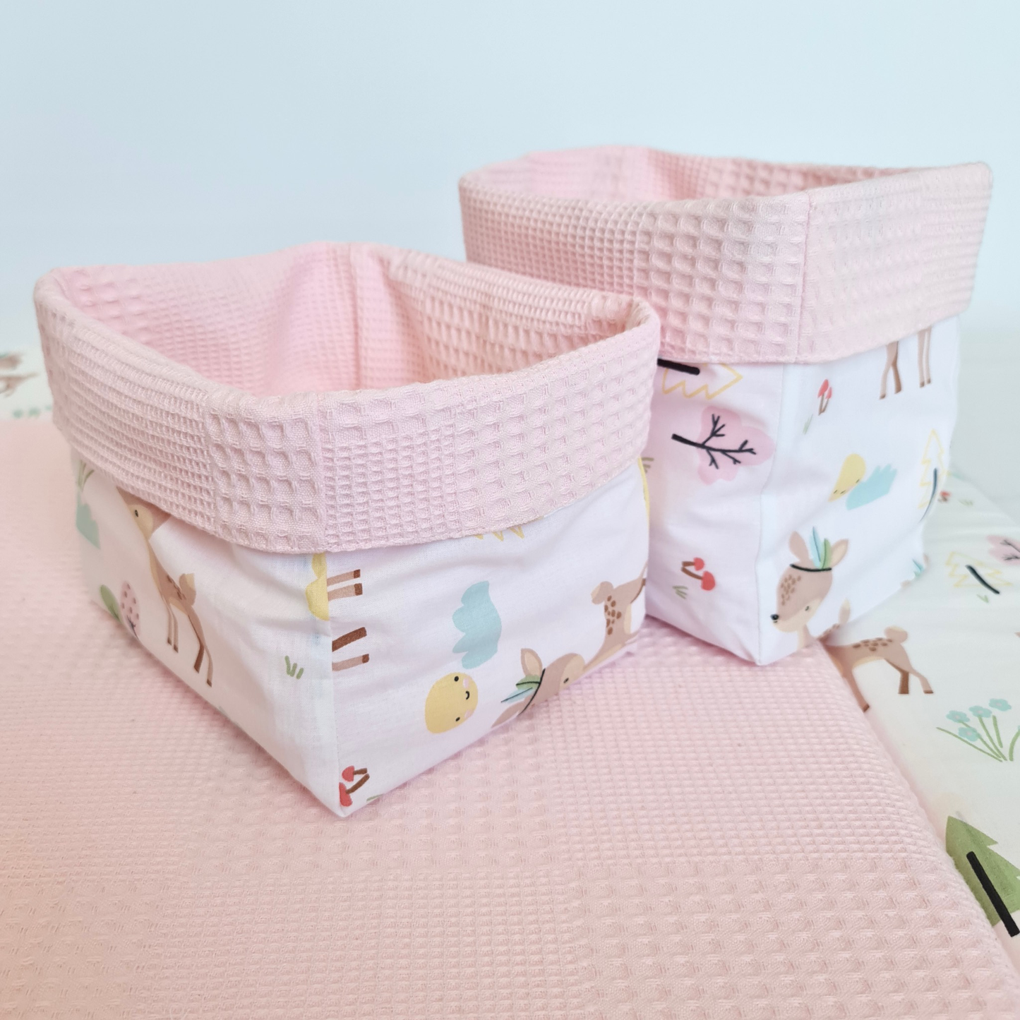 Utensil Basket Pink Deer