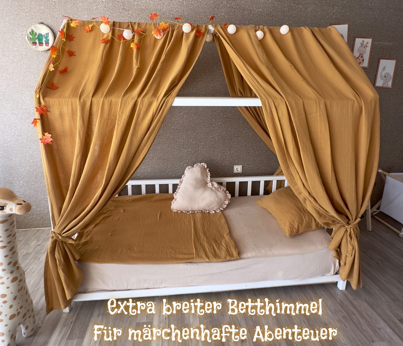 Muslin house bed - canopy camel