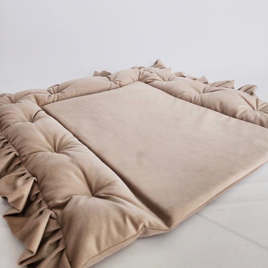 Wickelauflage Samt beige