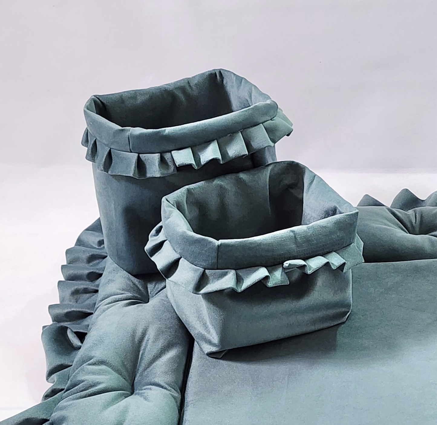 Utensil Basket Velvet Green