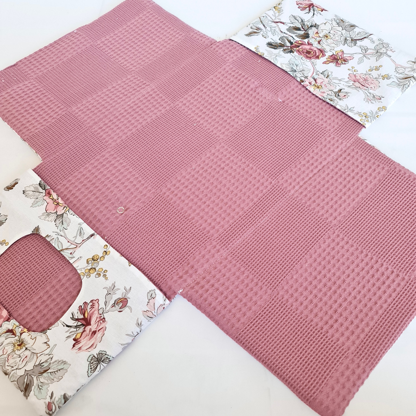 Diaper Bag with Changing Area Dark Old Pink Roses