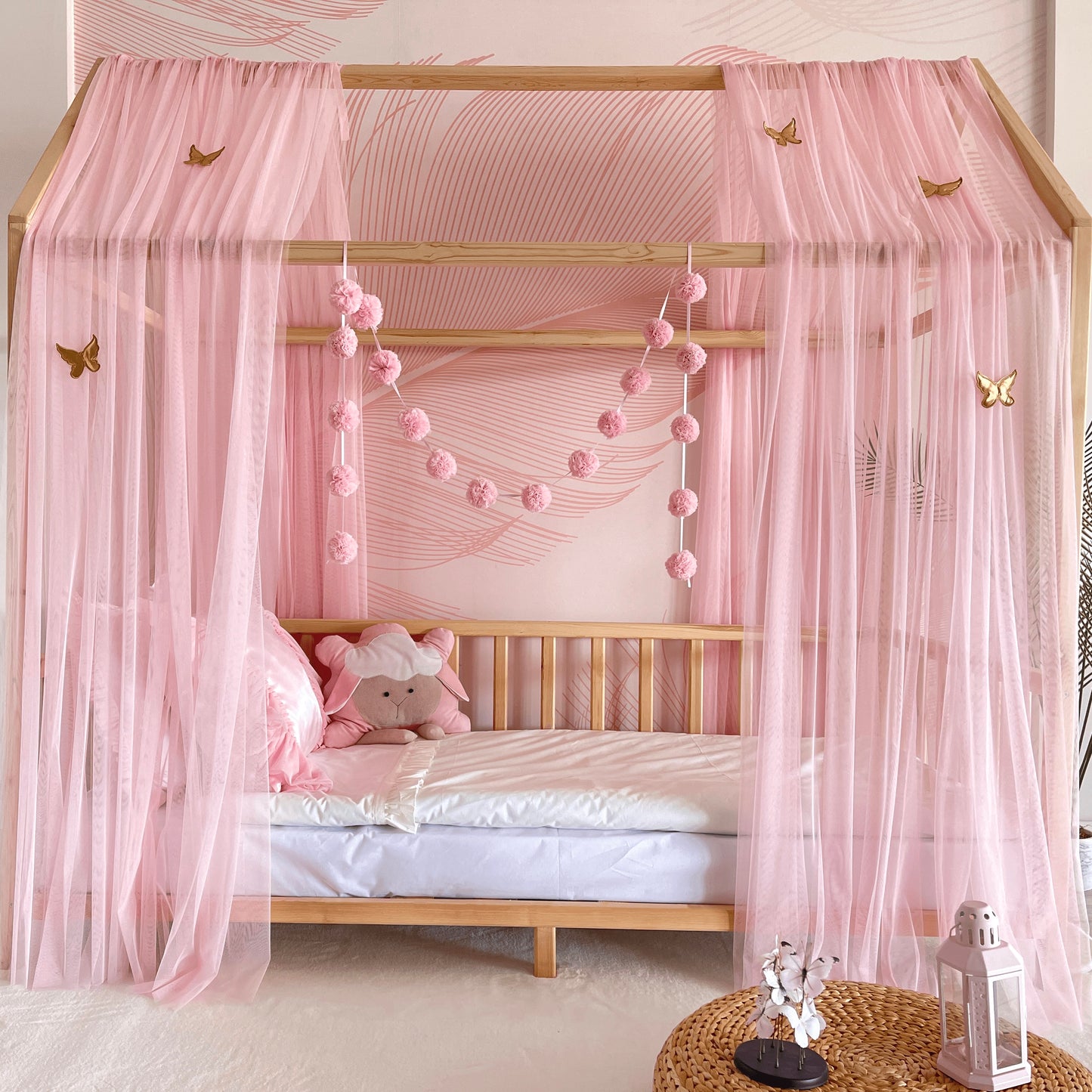 house bed - sky pink