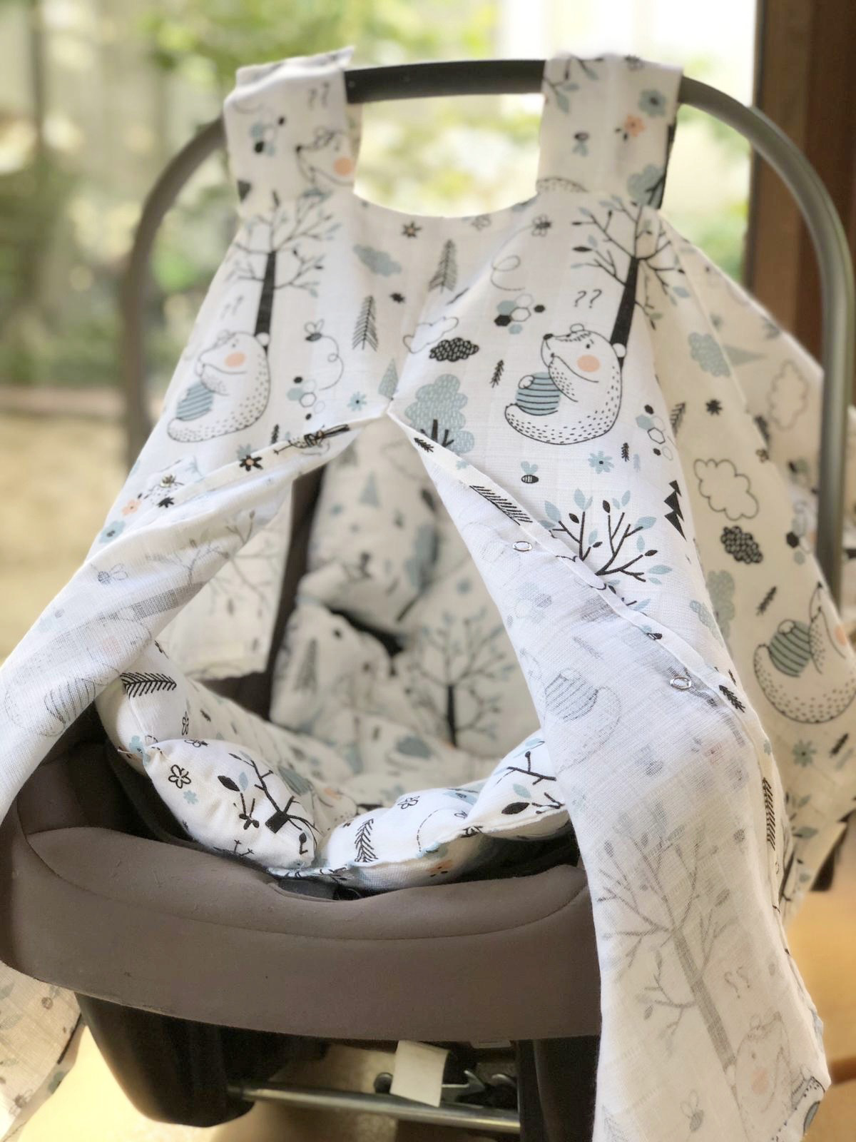 baby car seat set with bears
