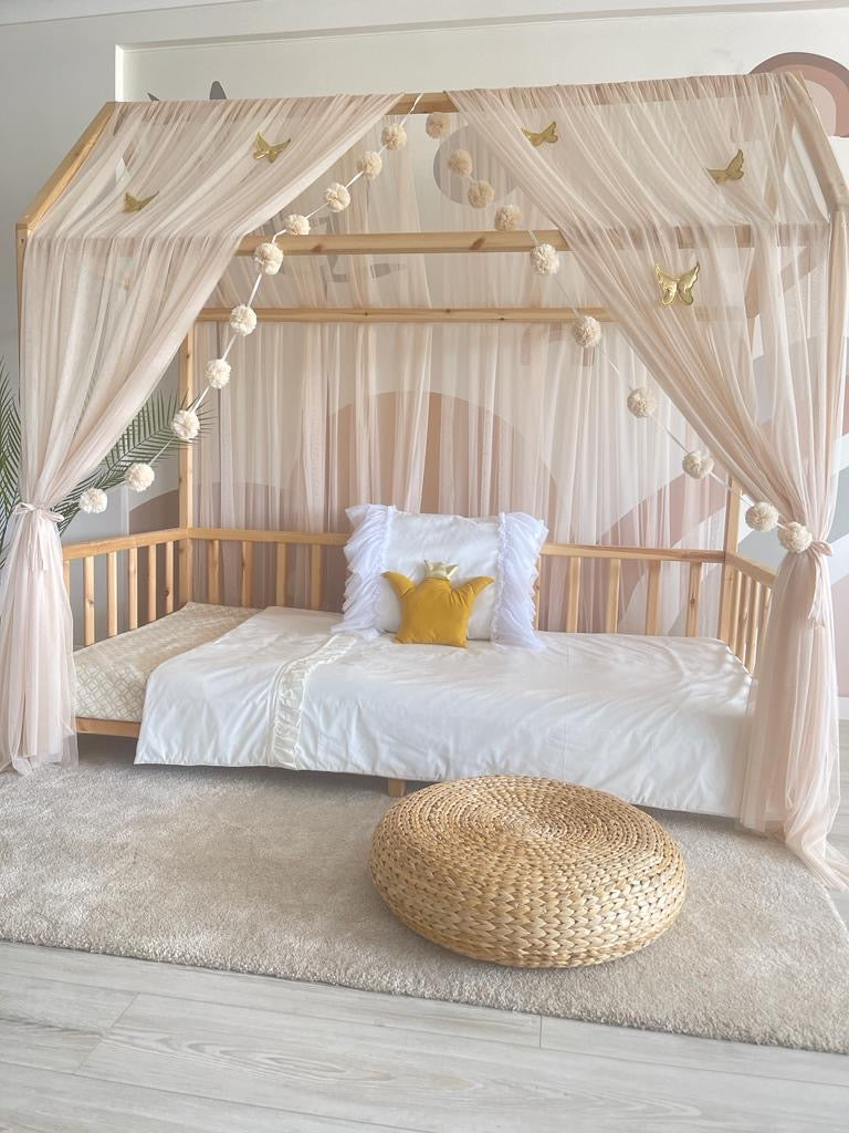 house bed - canopy beige