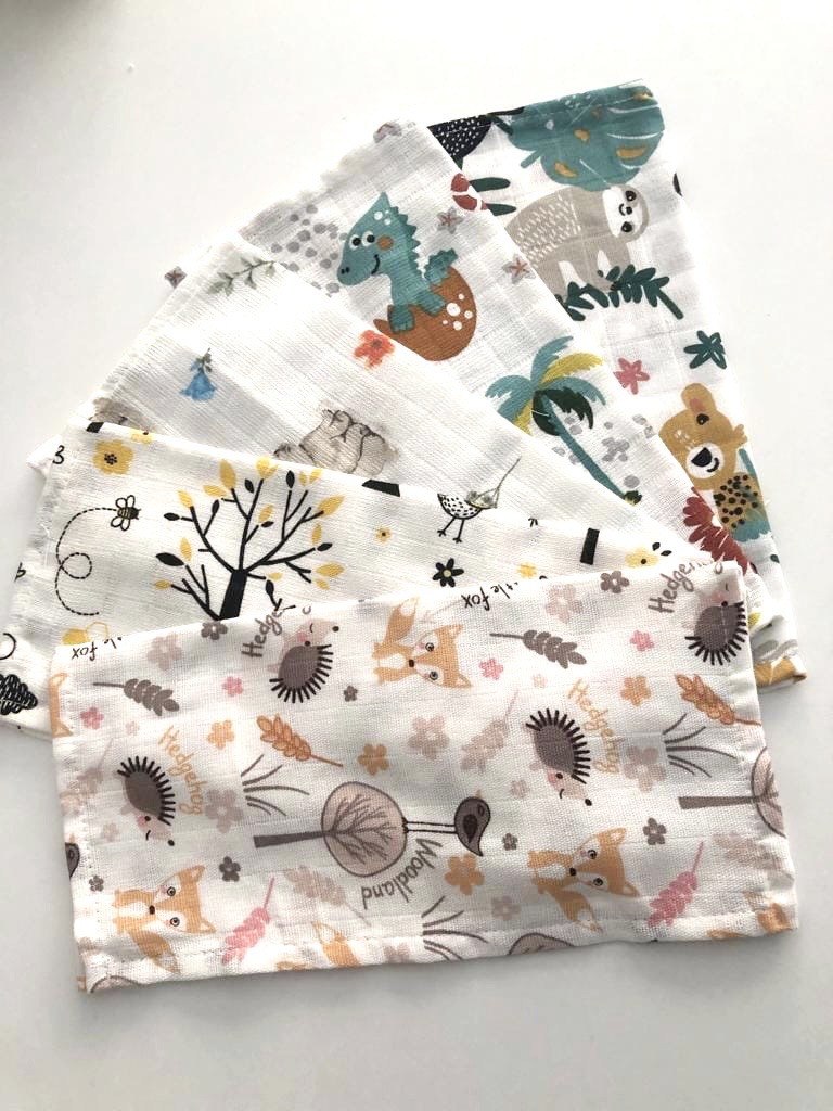 Muslin Burp Cloths 5 Pieces