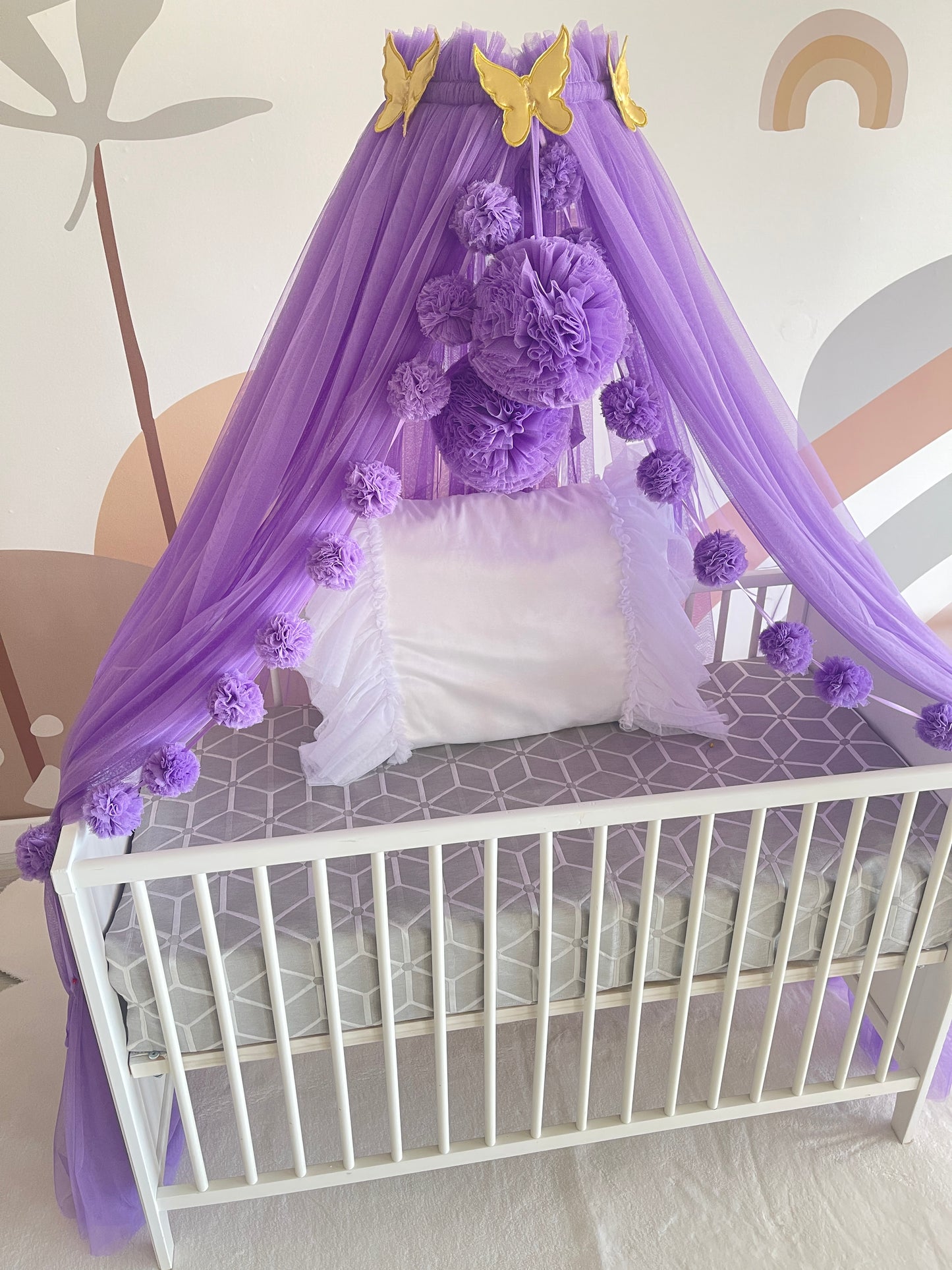 purple bed canopy
