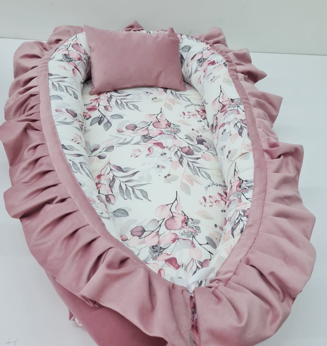 Velvet Baby Nest Dark Old Pink Eucalyptus