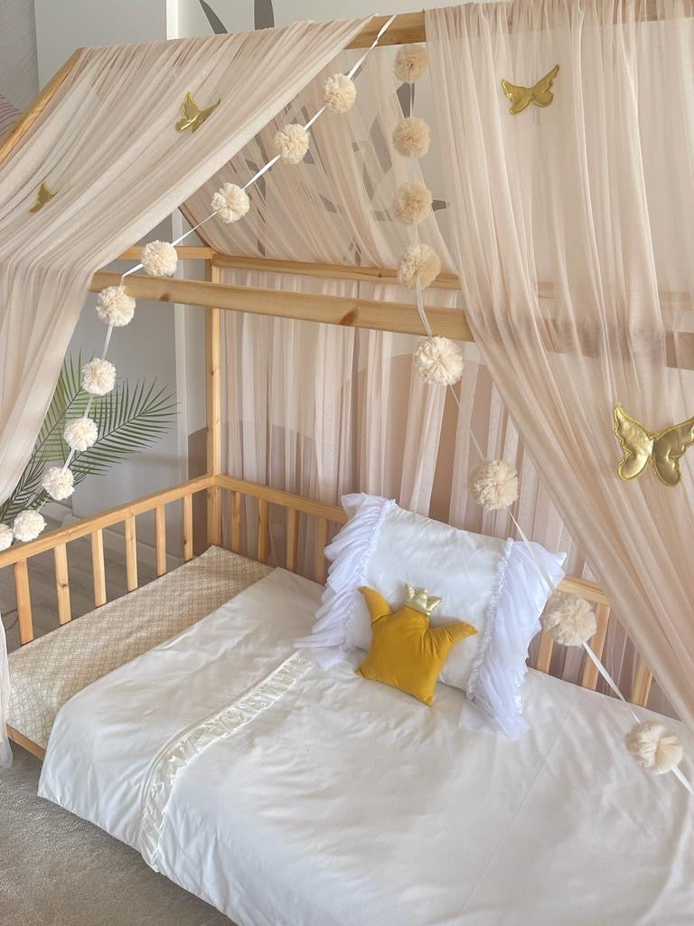 house bed - canopy beige