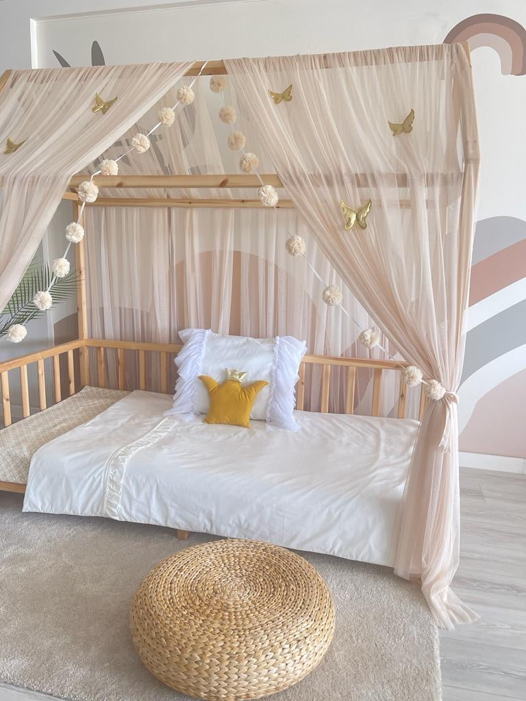 house bed - canopy beige