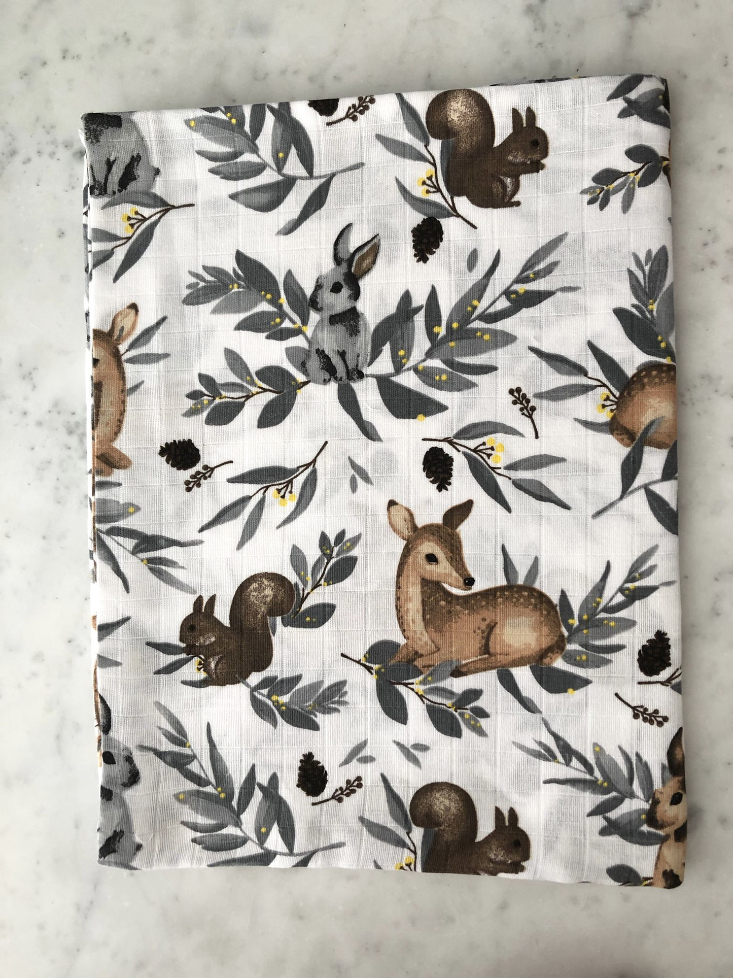 XL Muslin Cloth Forest Animals