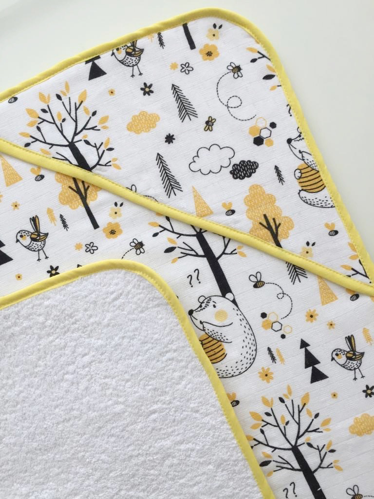 Muslin Bath Towel Yellow Bears