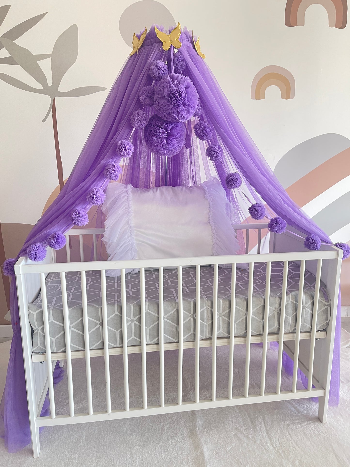 purple bed canopy