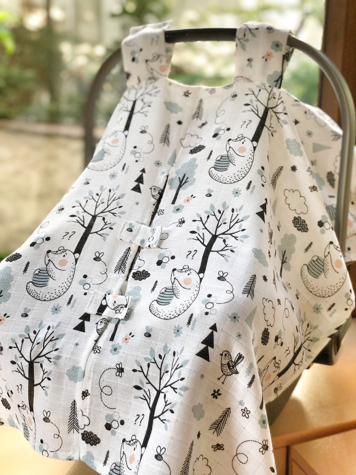 baby car seat set with bears