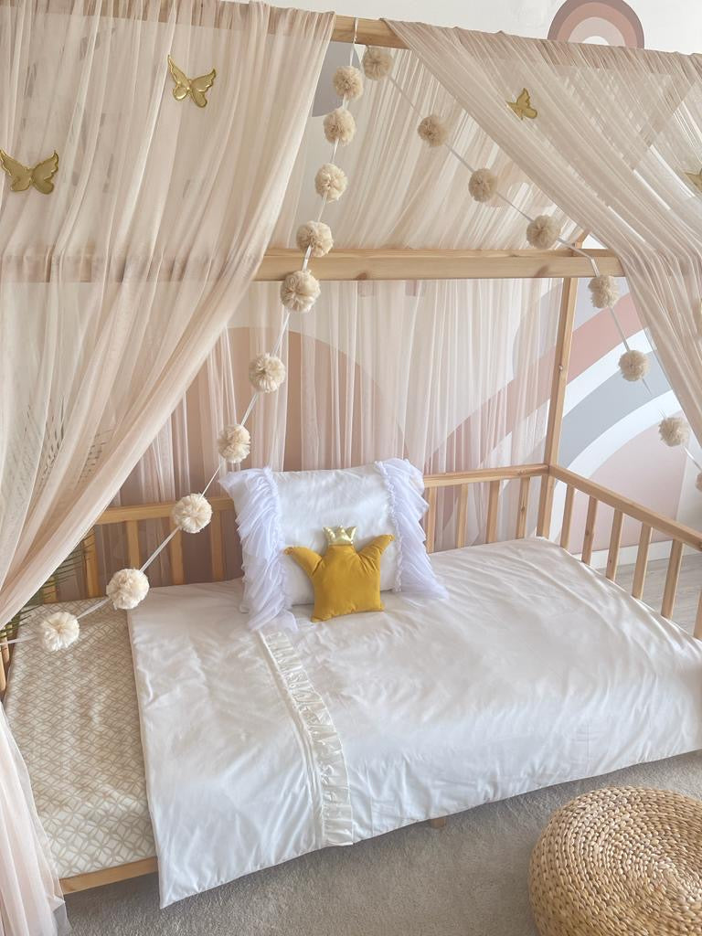 house bed - canopy beige