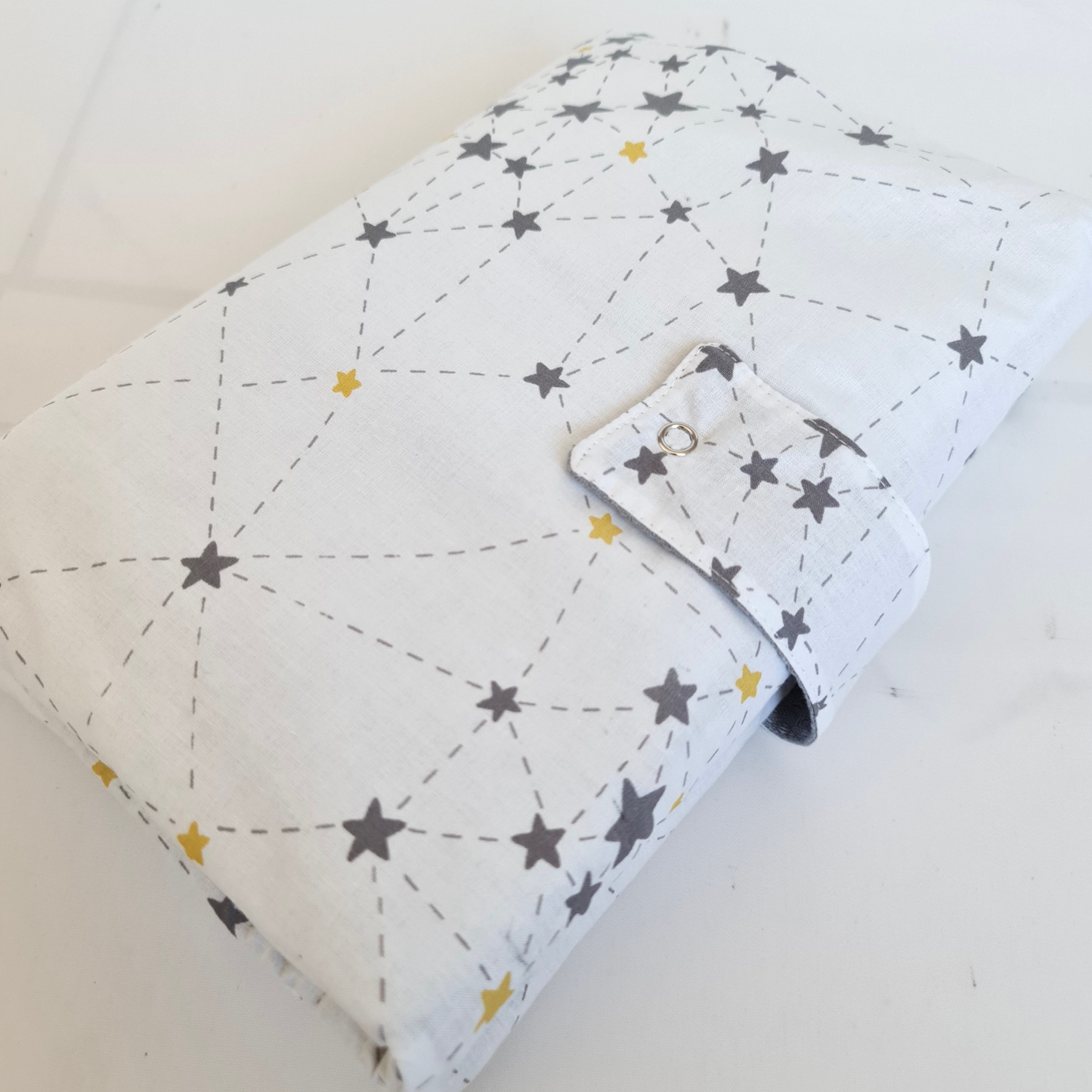 Diaper Bag with Changing Area Gray Stars Milky Way