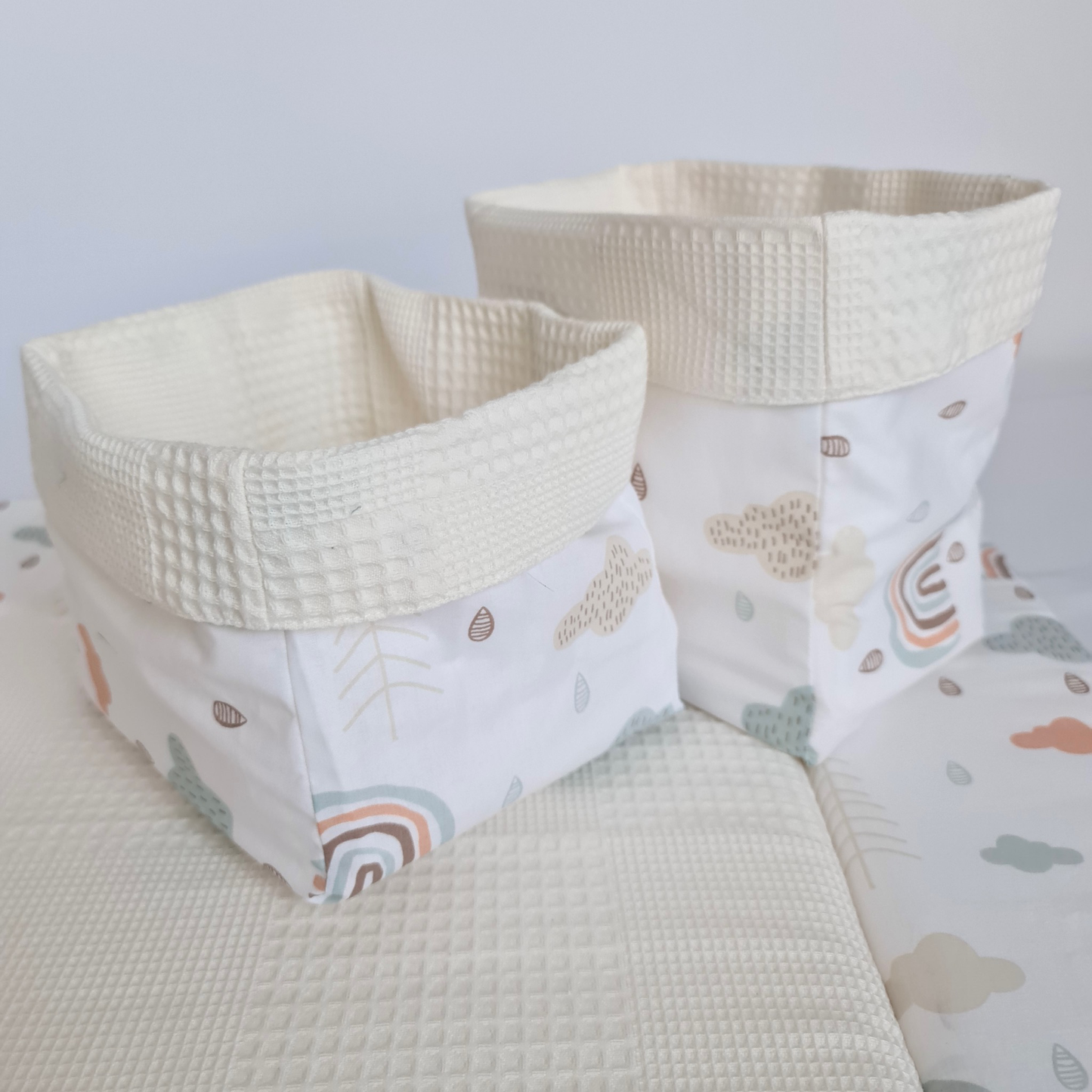 Utensil basket cream rainbow