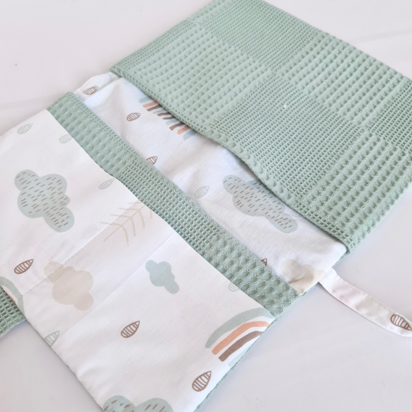 diaper bag classic green rainbow