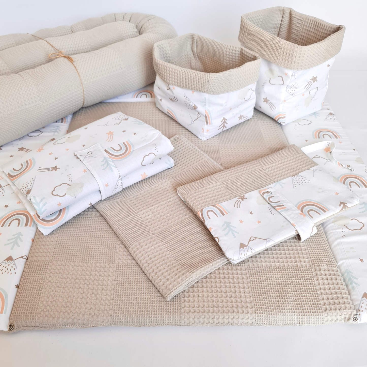 Utensil basket taupe rainbow