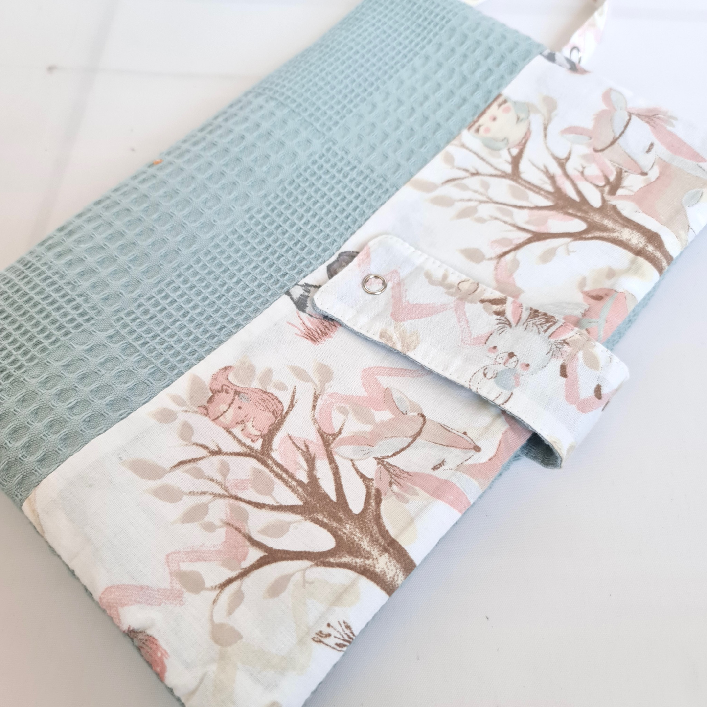 diaper bag classic petrol blue forest friends