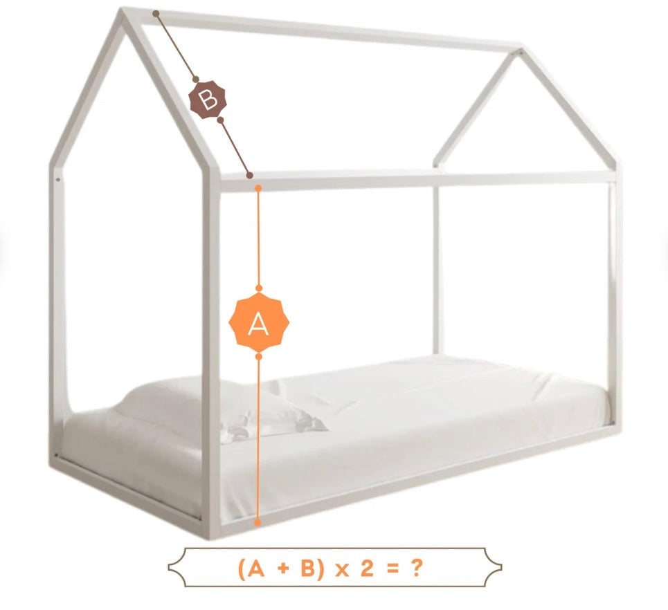 Gekräuselter Hausbett - Himmel altrosa