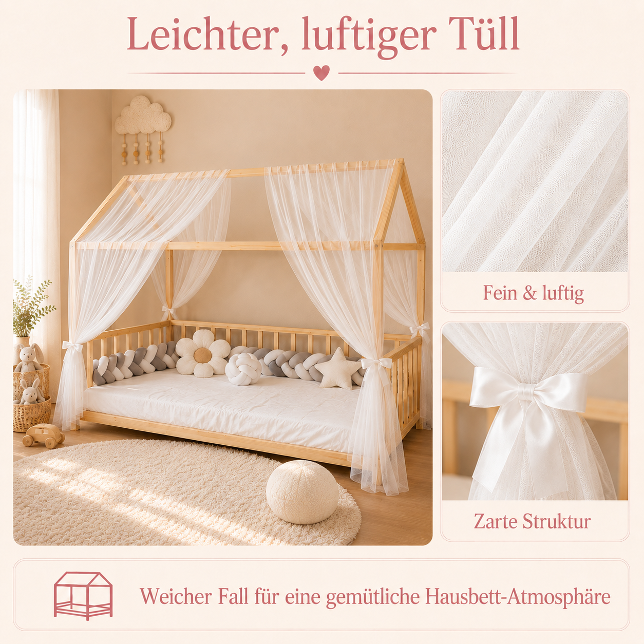 Classic Hausbetthimmel ecru