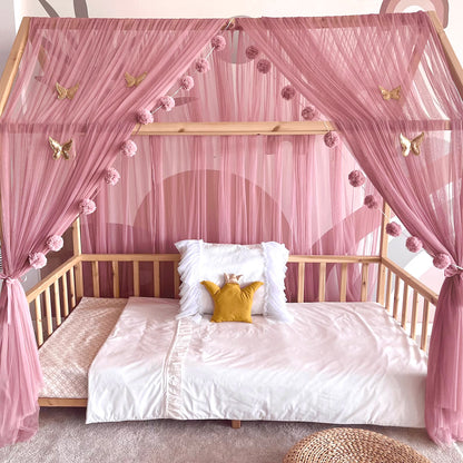 house bed - canopy old pink 