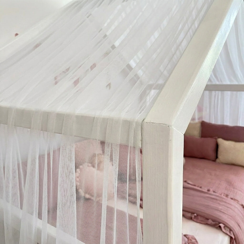 house bed - canopy beige 