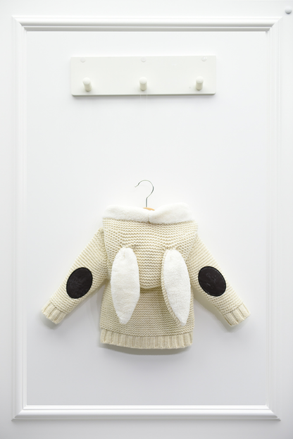 Baby Cardigan Bunny with Hood beige