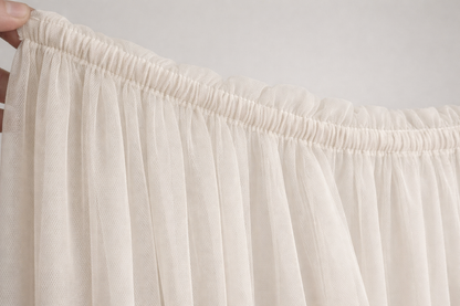 Gekräuselter Hausbett - Himmel beige