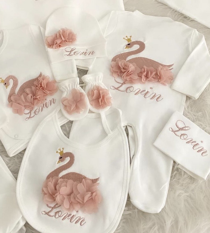 Newborn Set with name Swan