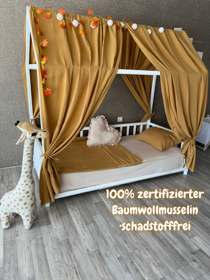 Muslin house bed - canopy camel 