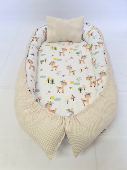 Baby nest light beige deer 
