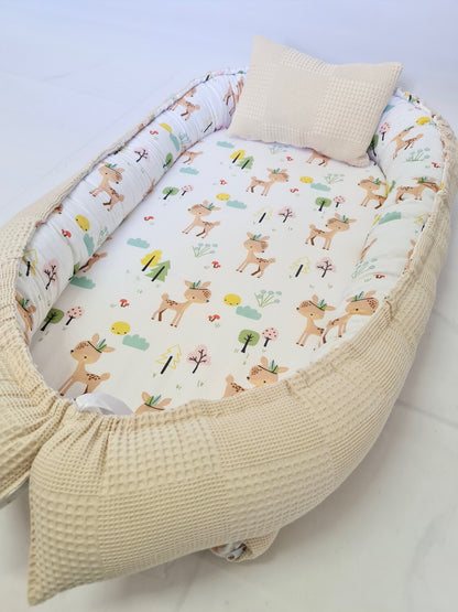 Baby nest light beige deer 