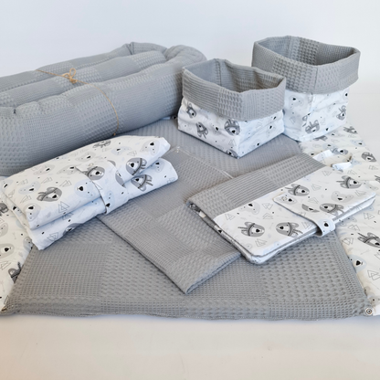 changing mat gray blue bears